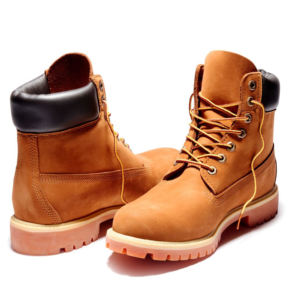 Timberland Μποτες Χιονιού Ανδρικα Καφε - 6-Inch Premium Waterproof - Greece 4721589-XI